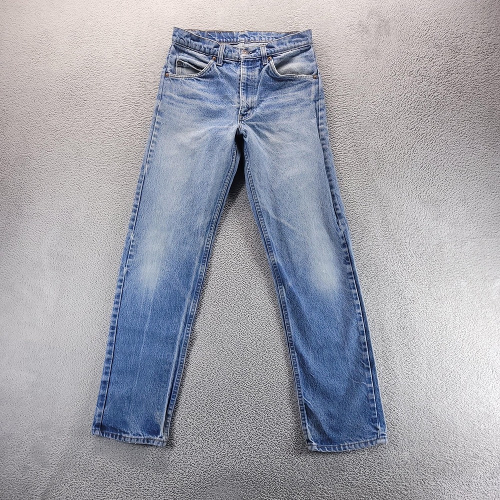 VTG Levis 505 Jeans Mens 28x30 Blue Straight Made in USA 70s 80s Orange Tab